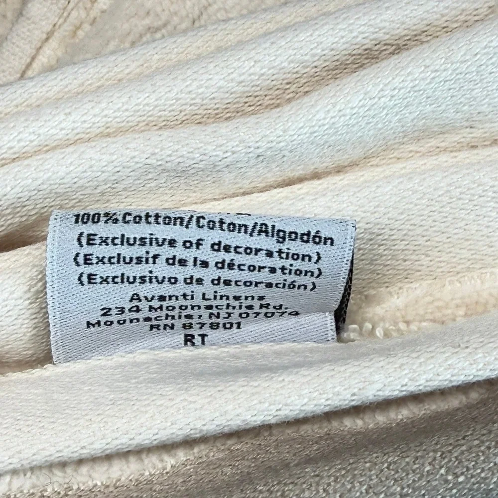 Avanti Home Hand Towels 2PK Ivory Cotton Thankful Fall Embroidered